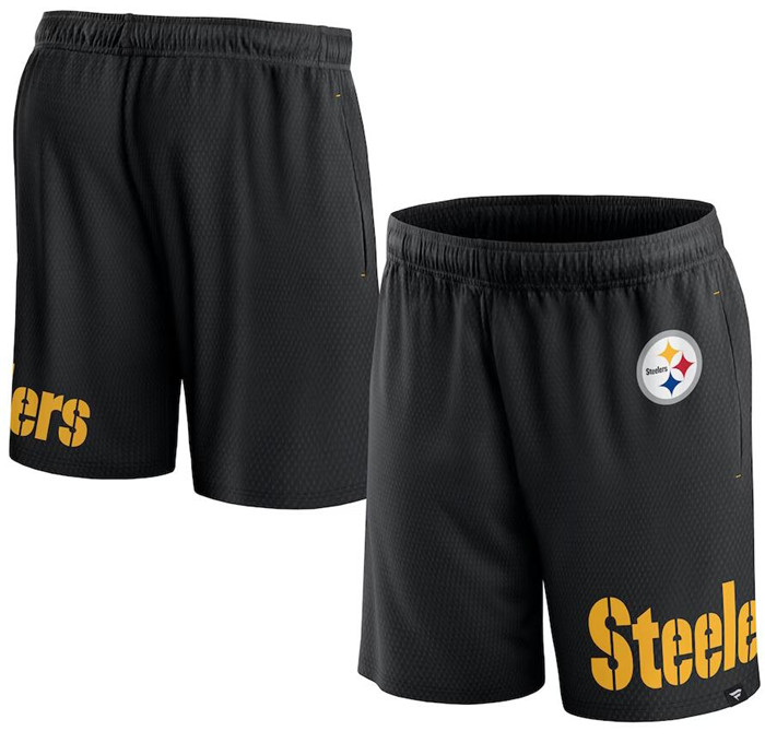 Men's Pittsburgh Steelers Black Shorts Men's Pittsburgh Steelers Black Shorts